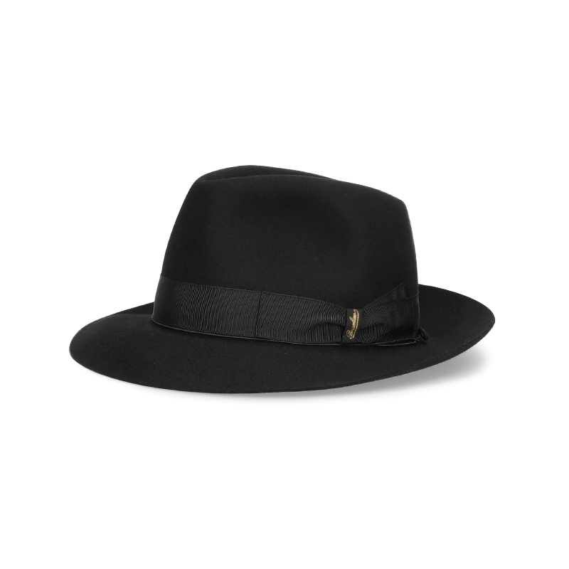 fiebig Fedora Cappello di Paglia con Nastro Marrone | Cappello da Sole