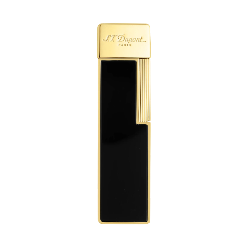 S T Dupont Twiggy Lighter Gold and Black Lacquer 030002 for sale