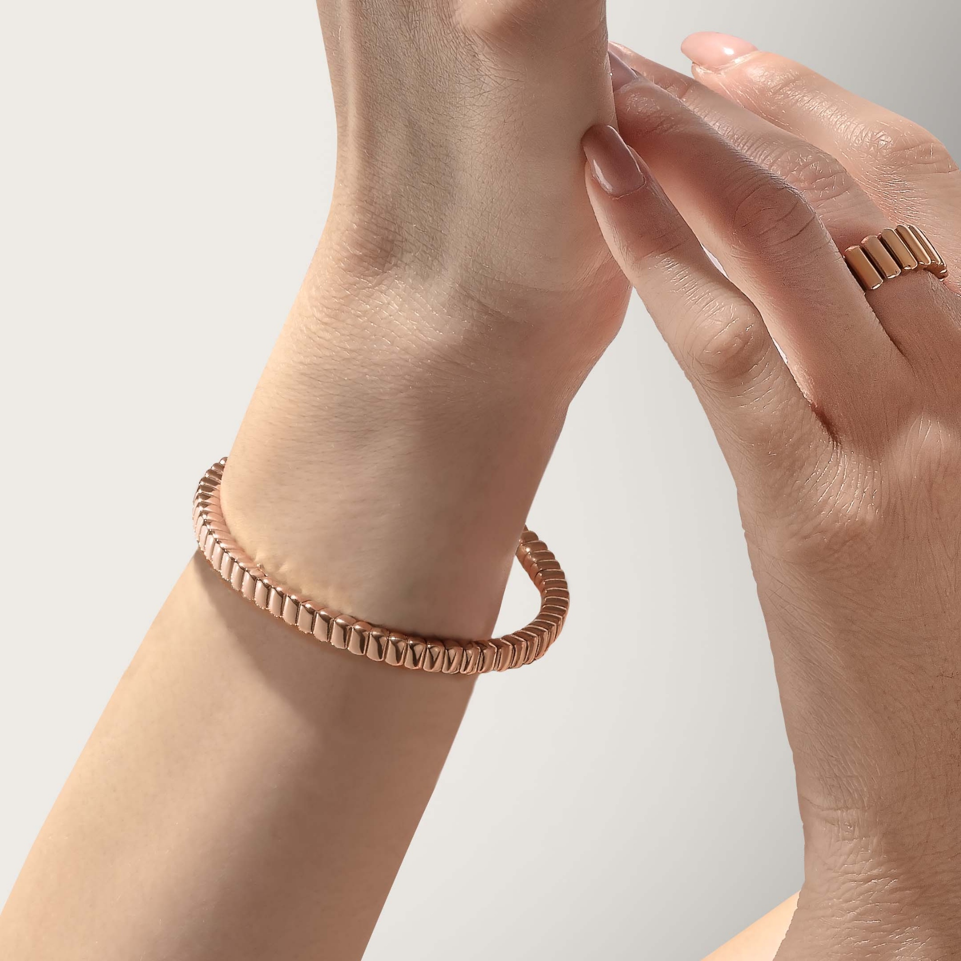AURSTORE® Bracciale a cerchio sottile in acciaio inossidabile 316L con