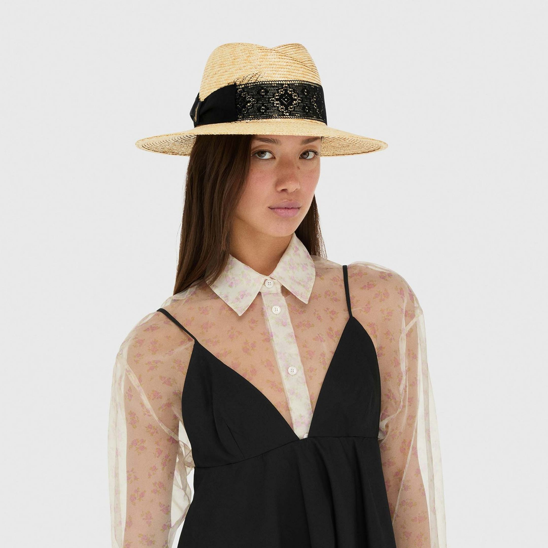 Borsalino Romy Braided Straw Natural Hat 234033-00I9 for sale in