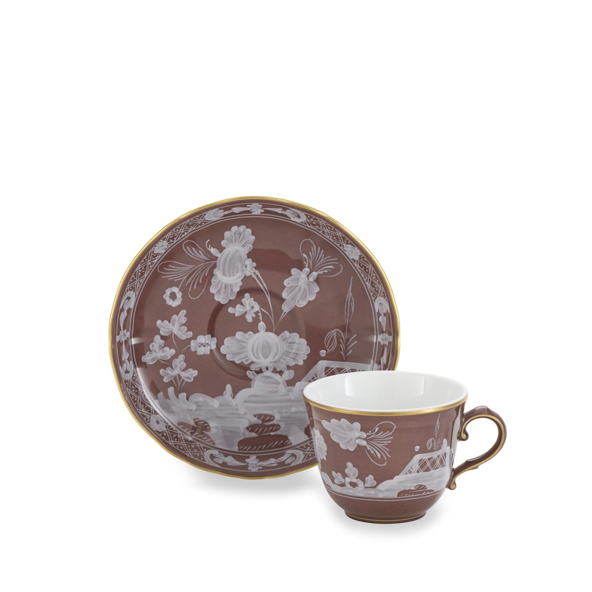Ginori 1735 Oriente Italiano Chestnut Coffee Cup 003RG00