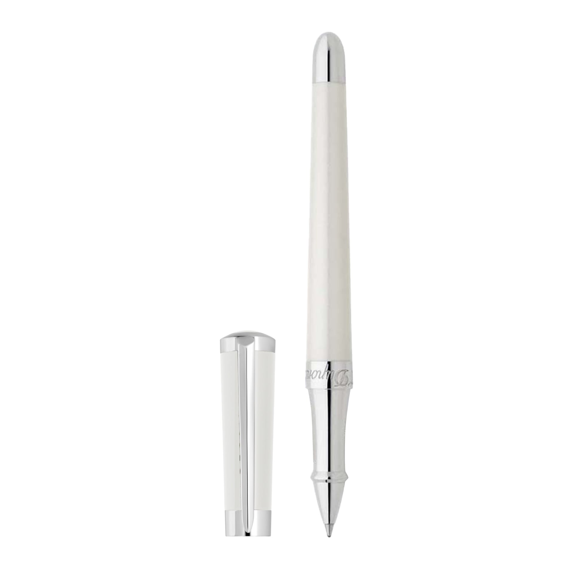 S T Dupont Liberté White Lacquered Rollerball Pen 462600 – Elegant