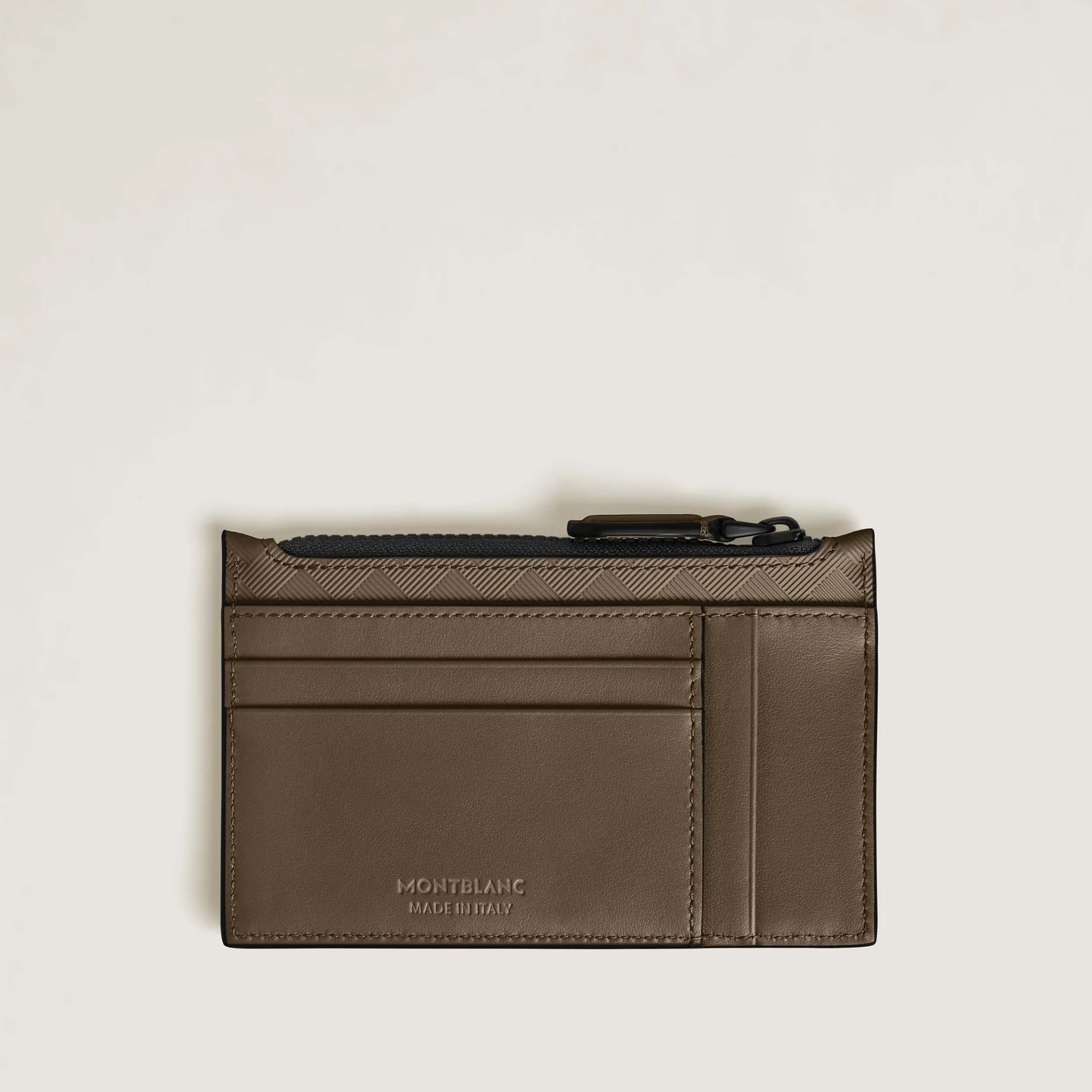 Montblanc Card Holder 8cc with Zip in Noisette Extreme Leather
