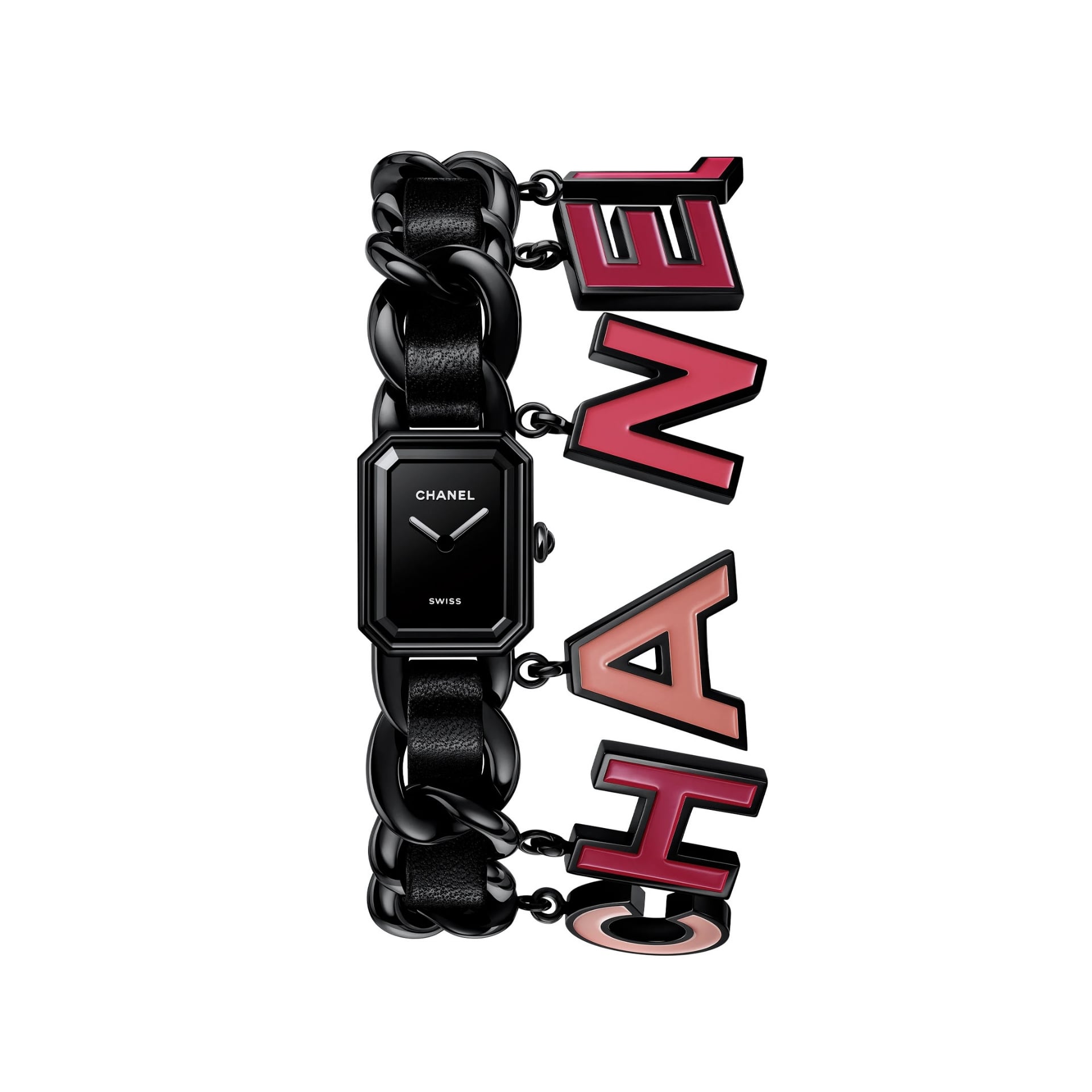 CHANEL ピンク×ブラウン アームウォーマ　シャネル Buy your Chanel Première Charms Blush Watch 19.7 x 15.2 MM H10330