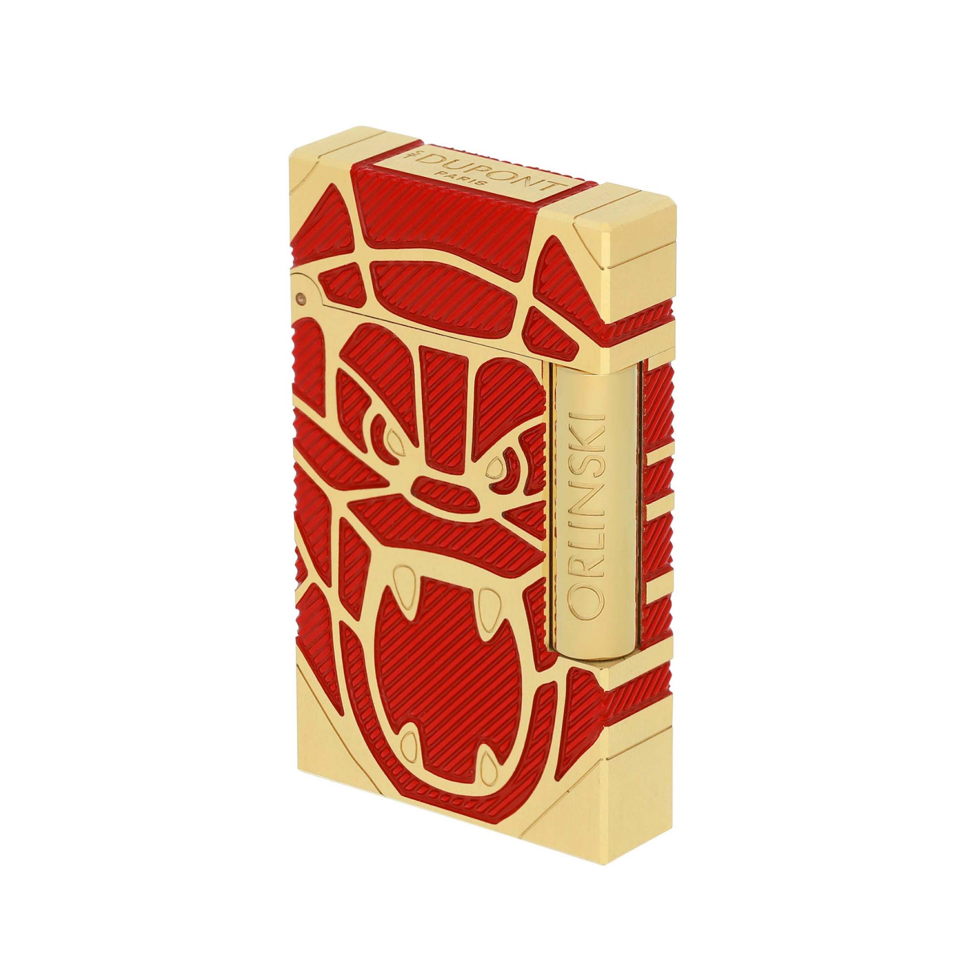 S T Dupont Ligne 2 Orlinski Red Lacquered Lighter C16061CL luxury