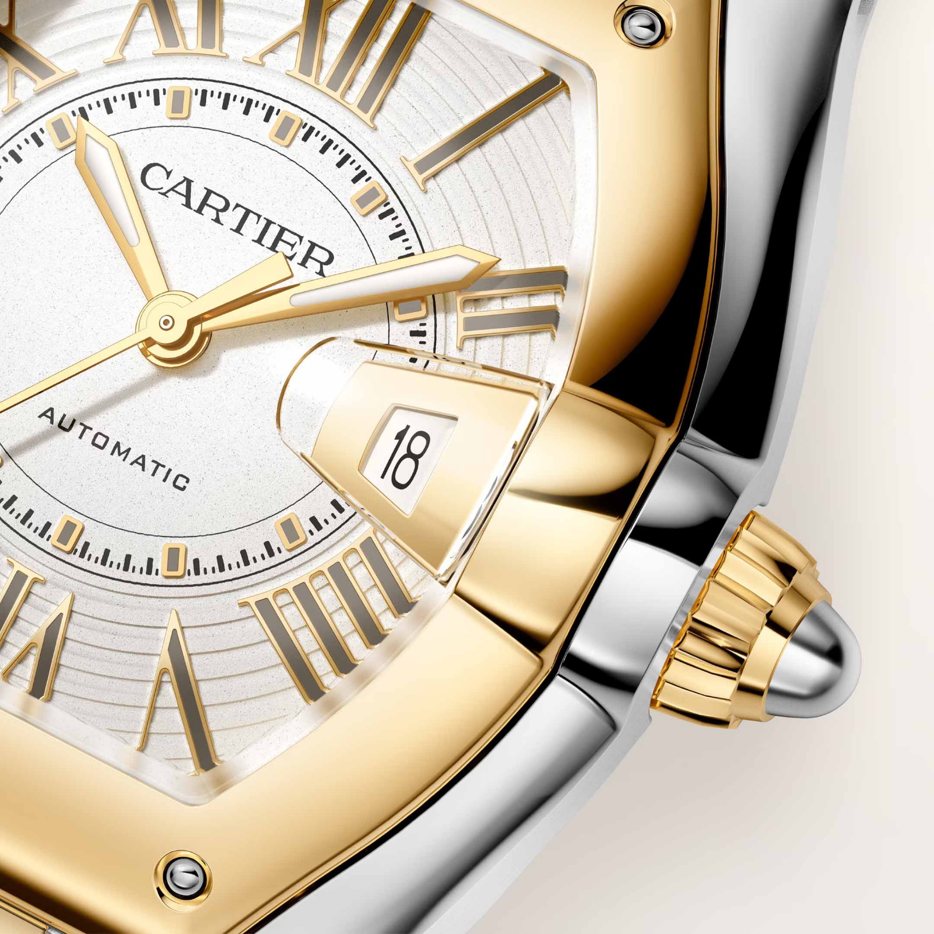 Cartier Roadster Medium Model, Steel and Yellow Gold 34.9 X 42.5